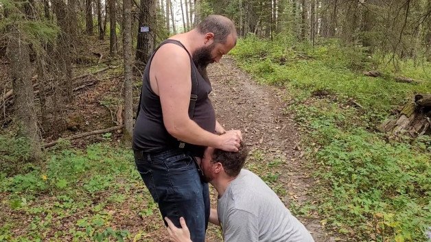 Photo by ParamoreMen with the username @ParamoreMen, who is a star user,  July 15, 2023 at 10:01 AM. The post is about the topic Gay Outdoors and the text says '@harlanparamore getting rough with his boy @socknjockdaddy in the woods'