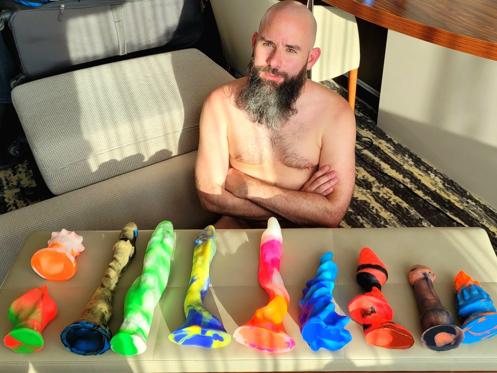 Photo by ParamoreMen with the username @ParamoreMen, who is a star user,  March 3, 2024 at 11:13 PM and the text says 'We're happy to announce our new "Friend of PM!"

THX_1138 is a smoldering hot otter daddy who makes crazy handmade silicone toys for those who wonder what it's like to get fucked by an alien. (Find his toys at https://linktr.ee/kernos)
These toys show..'