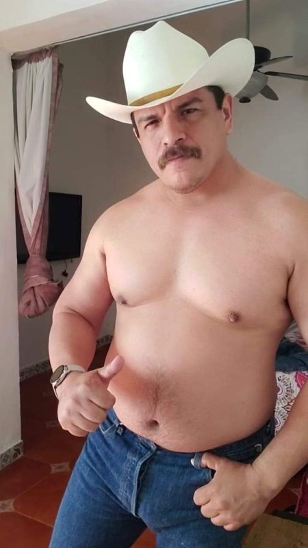 Photo by jamesmaxxwell with the username @jamesmaxxwell, who is a verified user,  July 29, 2023 at 4:40 AM. The post is about the topic Male Buddha Bellies (BIG & Small) and the text says 'Mmmm.. I just love my Mexican Daddies... Mmmm.. that bulge and that belly and those nips!😍'