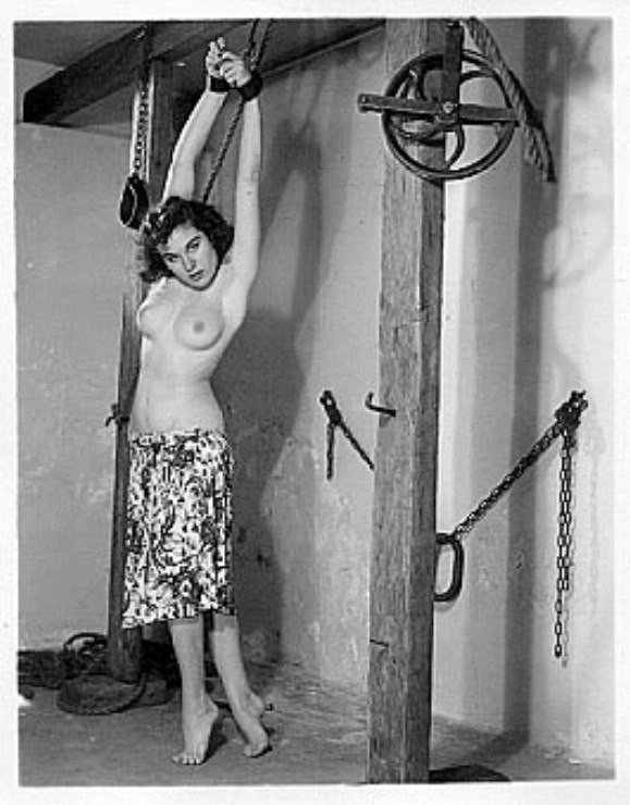 Photo by PiperMonroe with the username @PiperMonroe, who is a verified user,  May 2, 2024 at 8:35 PM. The post is about the topic Masochism and the text says 'Luscious bondage image circa the 1950s. #masochism #vintage'