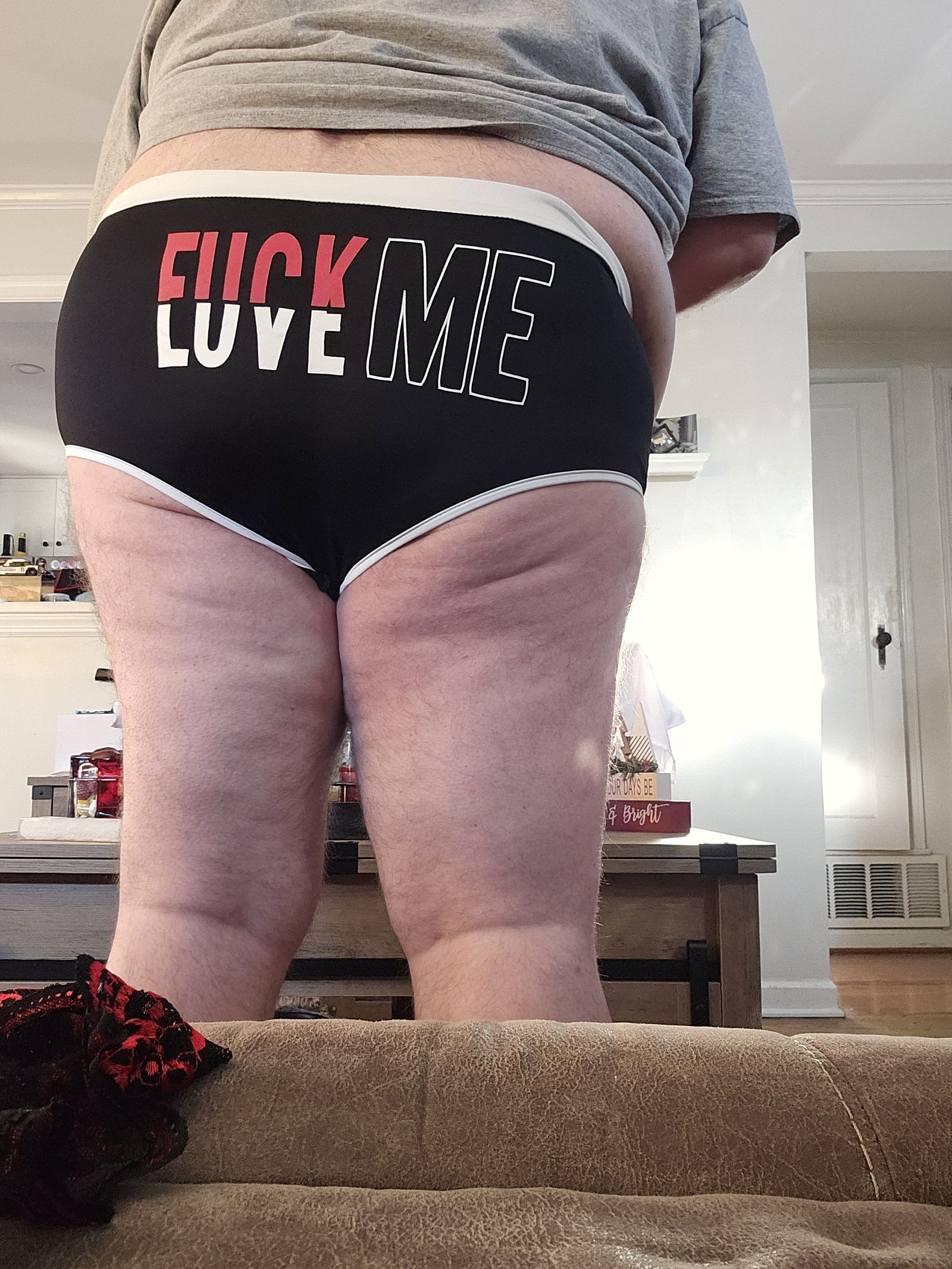 Album by MattyNice with the username @MattyNice, who is a verified user,  December 2, 2024 at 6:32 PM. The post is about the topic Panties are for Men Too and the text says 'new panty haul #me #dick #cock #balls #bi #useme #naked #nude #masturbate #panties'