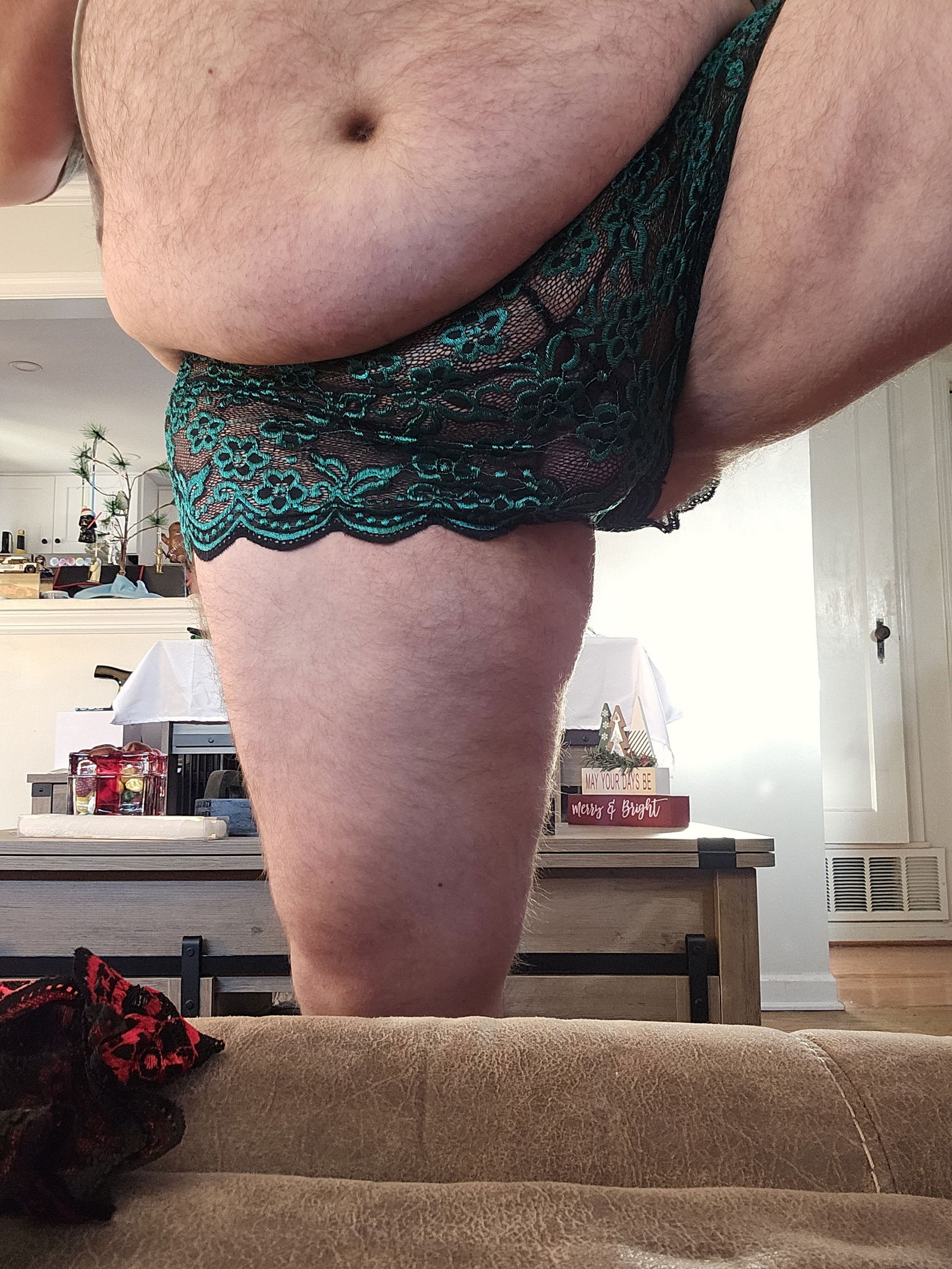 Album by MattyNice with the username @MattyNice, who is a verified user,  December 2, 2024 at 6:32 PM. The post is about the topic Panties are for Men Too and the text says 'new panty haul #me #dick #cock #balls #bi #useme #naked #nude #masturbate #panties'