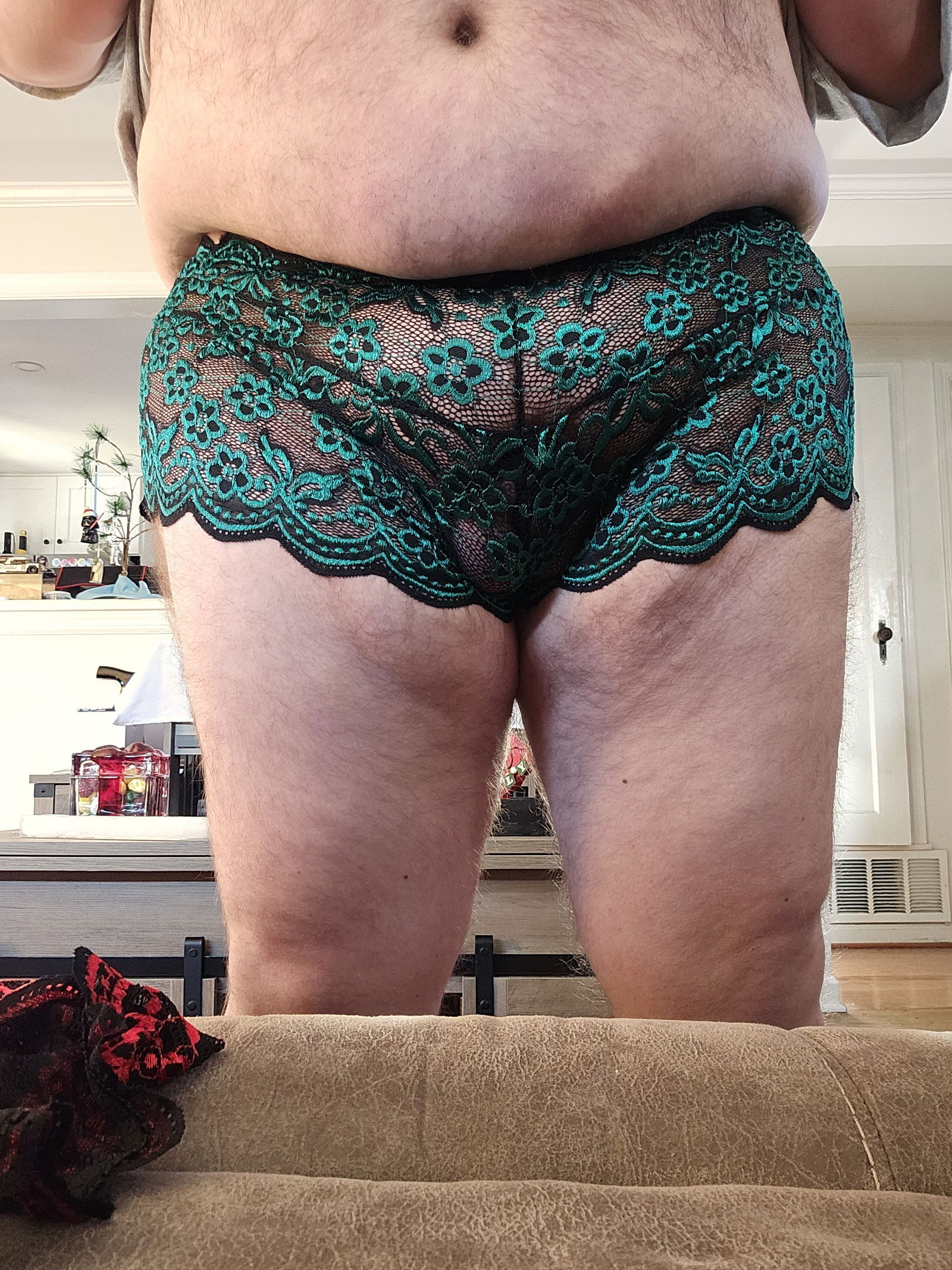 Album by MattyNice with the username @MattyNice, who is a verified user,  December 2, 2024 at 6:32 PM. The post is about the topic Panties are for Men Too and the text says 'new panty haul #me #dick #cock #balls #bi #useme #naked #nude #masturbate #panties'