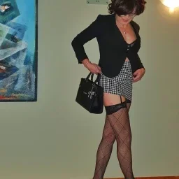 Photo by somethingz with the username @somethingz, who is a verified user,  April 9, 2024 at 5:46 AM. The post is about the topic Sissy and the text says '#sissy #crossdresser #office #milf #secretary #hotel #hotelfloor #stocking #public'