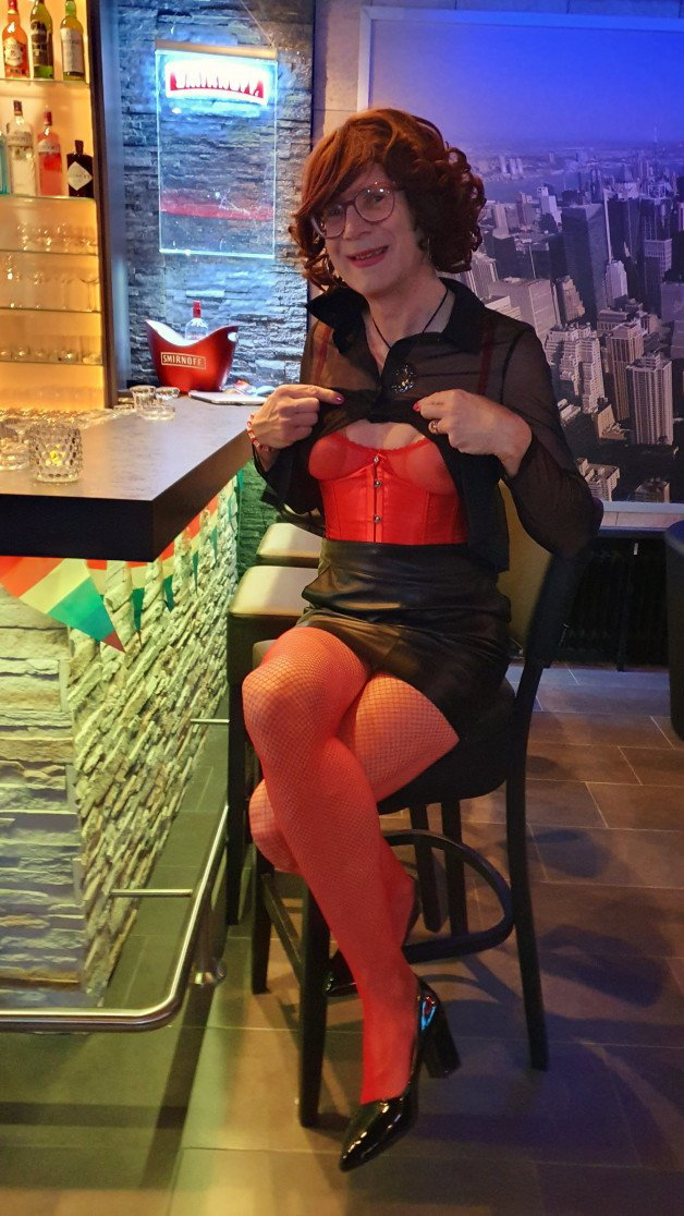 Photo by somethingz with the username @somethingz, who is a verified user,  April 17, 2024 at 5:36 AM. The post is about the topic Sissy Hypnosis and the text says '#sissy #crossdresser #bar #club #public'