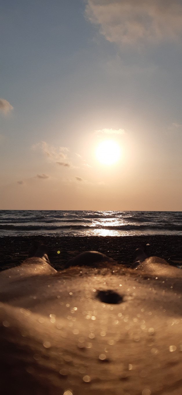 Photo by Transshamel_Eddipet with the username @eddipet90, who is a verified user,  August 27, 2023 at 6:28 PM. The post is about the topic Nude Beach and Outdoors and the text says 'sunset after a nice day at the beach
#outdoor #me'