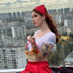 Photo by Milana.ts with the username @Milana11, who is a star user,  October 29, 2023 at 8:14 PM. The post is about the topic Transgender Beauty and the text says 'Get yourself a red hat #trans #shemale'