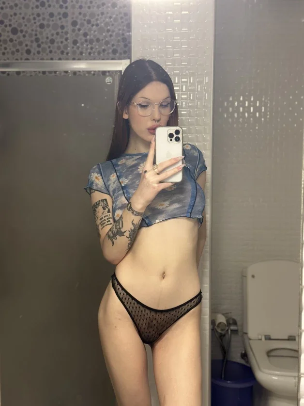 Photo by Milana.ts with the username @Milana11, who is a star user,  April 15, 2024 at 7:50 AM. The post is about the topic Transgender Gallery and the text says 'My panties with a surprise'