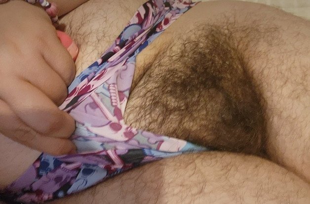 Photo by scoobsboobs with the username @scoobsboobs, who is a star user,  September 6, 2023 at 10:35 AM. The post is about the topic hairy pussy and the text says 'I love showing off my panties 🤭'