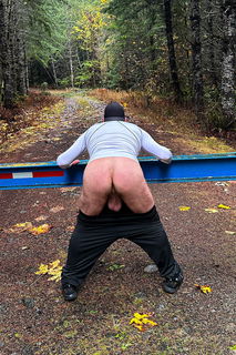 Photo by PaulHikesAgain with the username @PaulHikesAgain, who is a verified user,  November 3, 2024 at 2:27 AM. The post is about the topic Gay and the text says 'I think about fucking and getting fucked over one of these forest service road gates quite a lot'