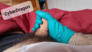 Photo by CyDraCyberDragon with the username @CyDraCyberDragon, who is a verified user,  December 7, 2023 at 5:07 AM and the text says 'Penis, glove, veterinary glove and bib'