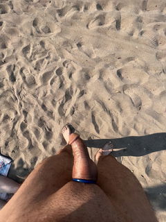 Photo by Bg4ltlgy with the username @Bg4ltlgy, who is a verified user,  September 19, 2023 at 3:53 PM and the text says 'Out at the nude beach.
#nudist'