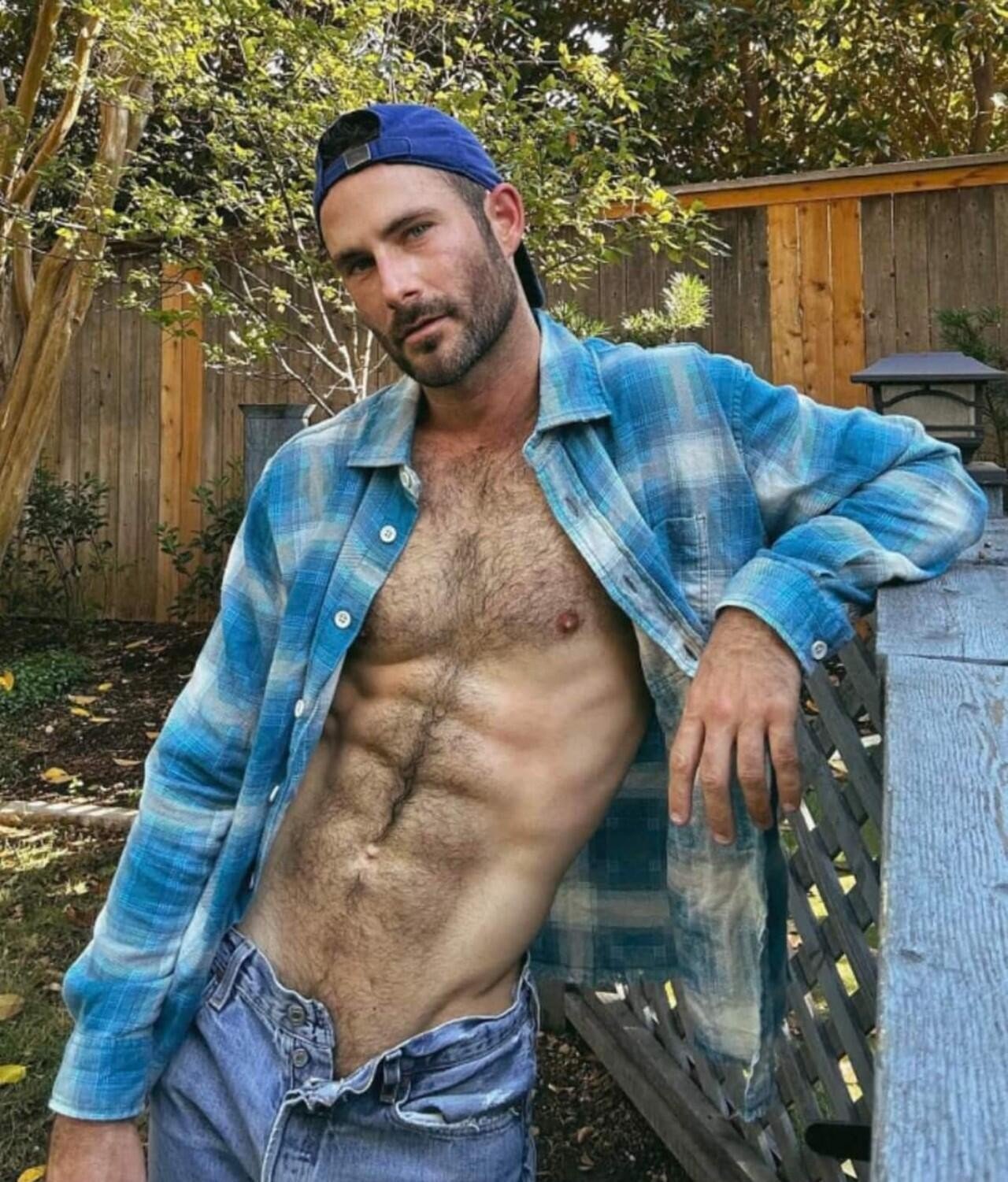 Album by Nastyredneckpig with the username @Nastyredneckpig, who is a verified user,  January 2, 2024 at 4:41 PM. The post is about the topic Gay Rednecks and the text says 'just love me some Hairy Men'