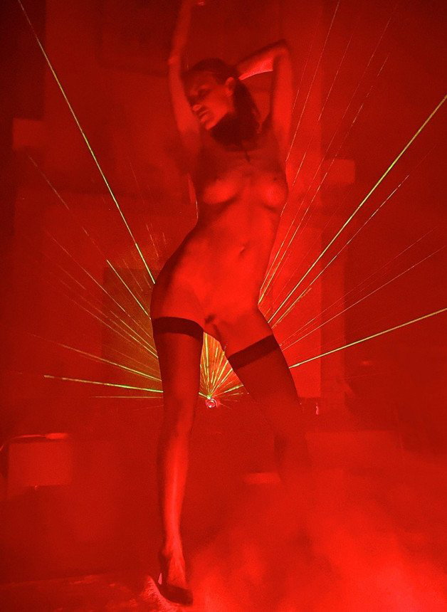 Photo by Mystic-Pleasure-Myth with the username @Mystic-Pleasure-Myth, who is a verified user,  October 20, 2023 at 4:22 AM. The post is about the topic Stunning Women and the text says '#laser #stockings #heels #psychedelic #fantasy'