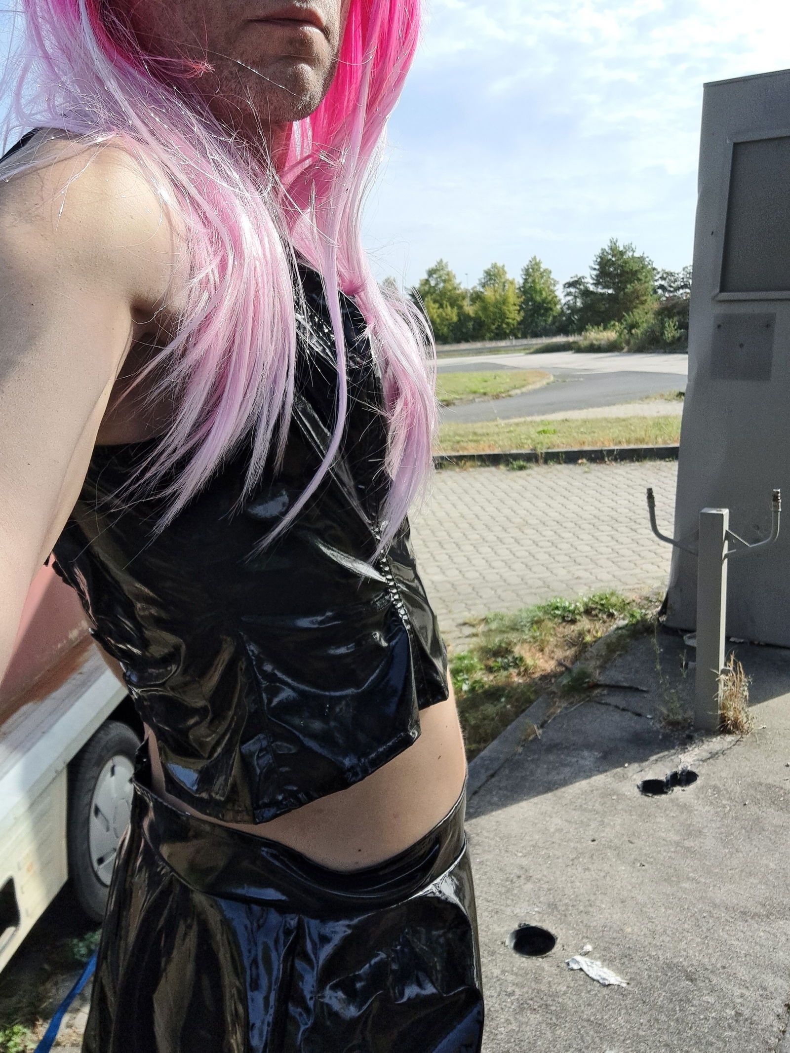 Photo by Berlin_Sub with the username @BerlinSub2023, who is a verified user,  May 27, 2024 at 9:50 AM. The post is about the topic Public  Flashing and the text says 'These are some pics from me in public.
Which one is the best ?
Your opinions, even insulting ones, are welcome under here

And what should i post next?'