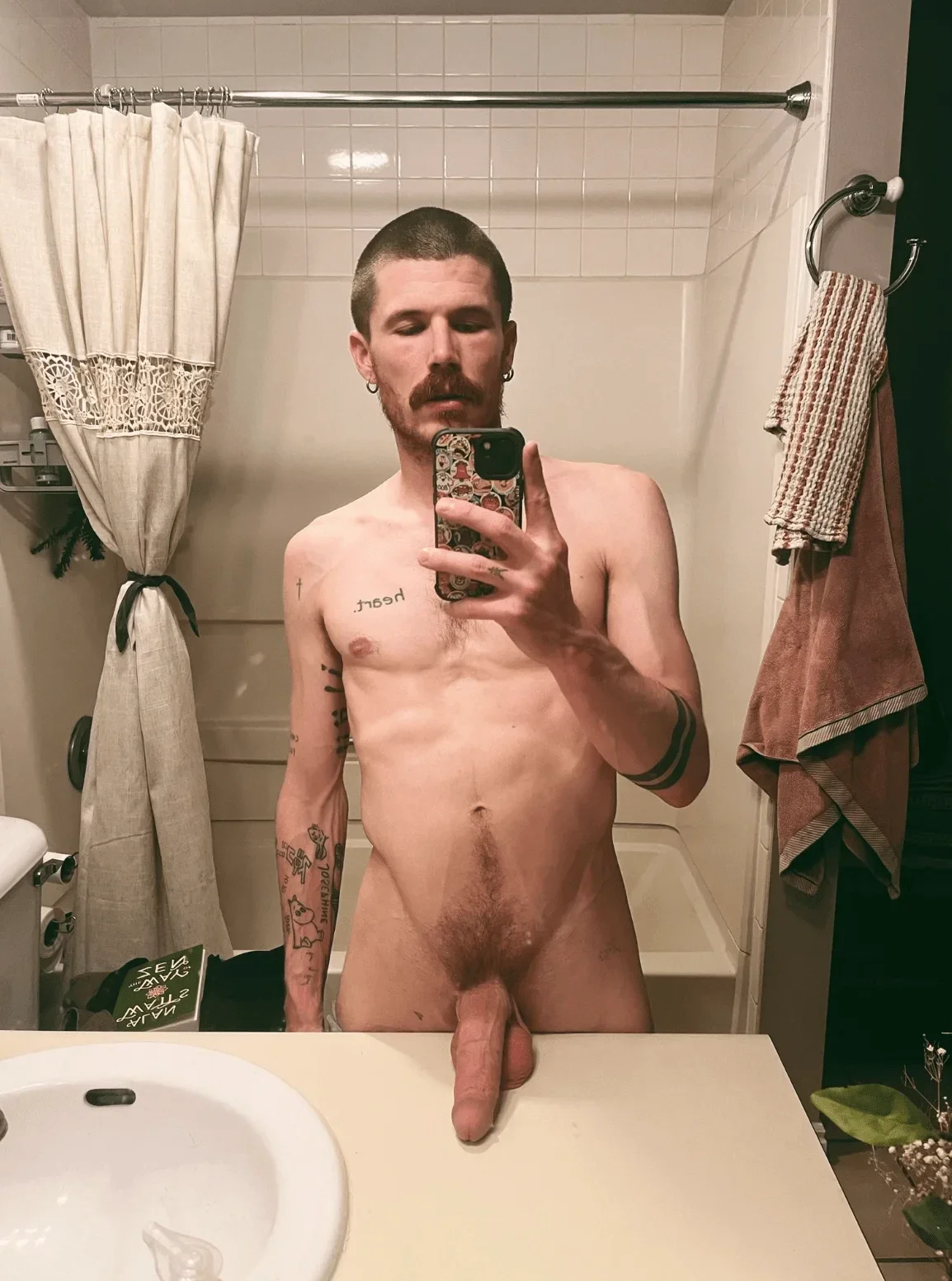 Photo by DirtyDaddyFunStuff with the username @DirtyDaddyPorn, who is a verified user,  April 10, 2024 at 8:47 PM and the text says 'Kinky Buff Tatted Redneck SET.  #carjacking #redneck #countryboy #garage #cum #hung #buff #tats #muscles #mustache #beard #armpits #ass'