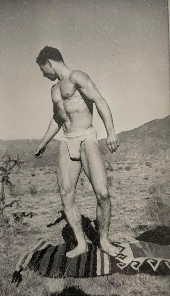 Photo by DirtyDaddyFunStuff with the username @DirtyDaddyPorn, who is a verified user,  January 8, 2024 at 11:06 PM and the text says '#vintage #Military #uniforms #muscles #hairy #armpits #baskets #jockstraps #underwear #moviestars'