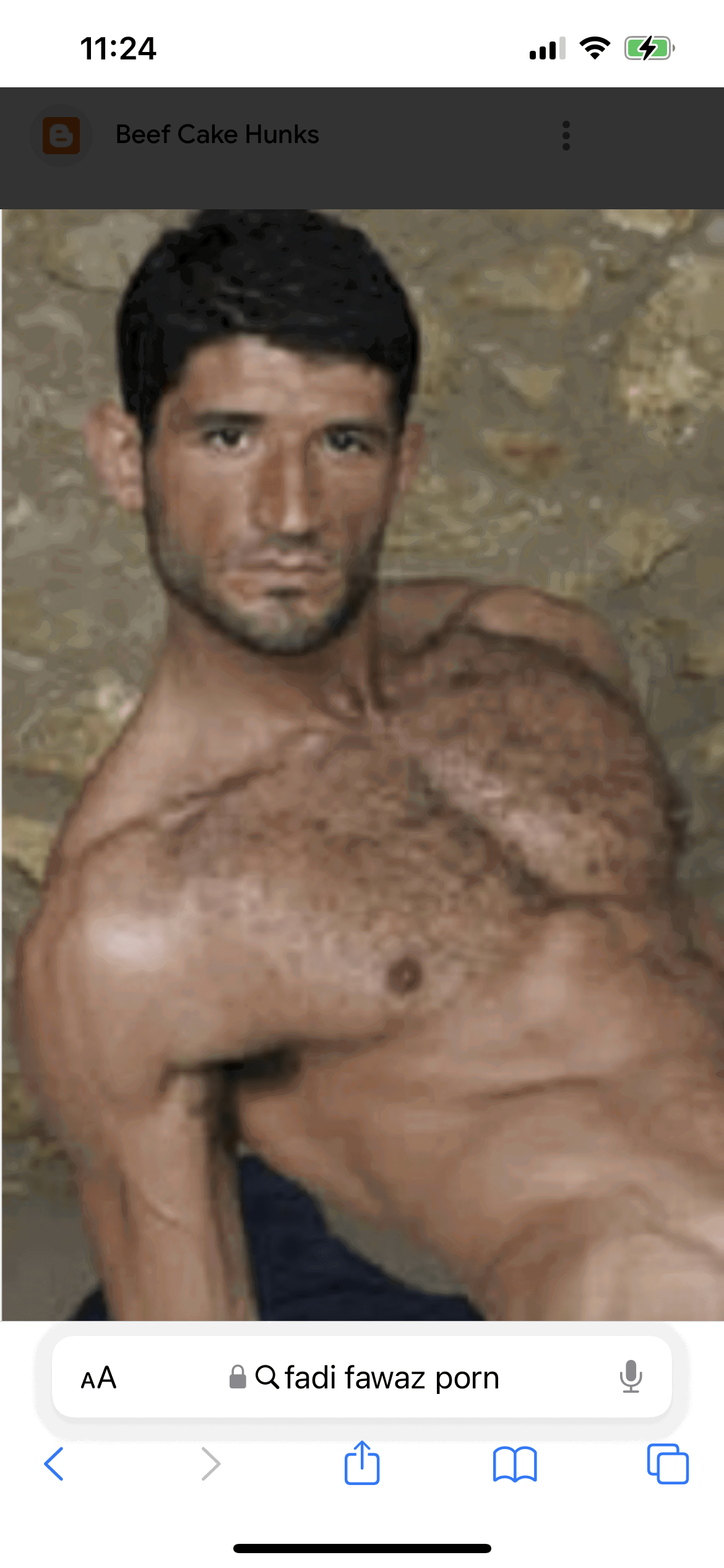 Album by DirtyDaddyFunStuff with the username @DirtyDaddyPorn, who is a verified user,  May 6, 2024 at 10:47 PM and the text says '#HUNG #pornstar who was dating George Michael when he died.  #buff #muscles #porn #fucking #cocksucker #abs #stubble #sexy #bigears #hairy #otters #armpits'