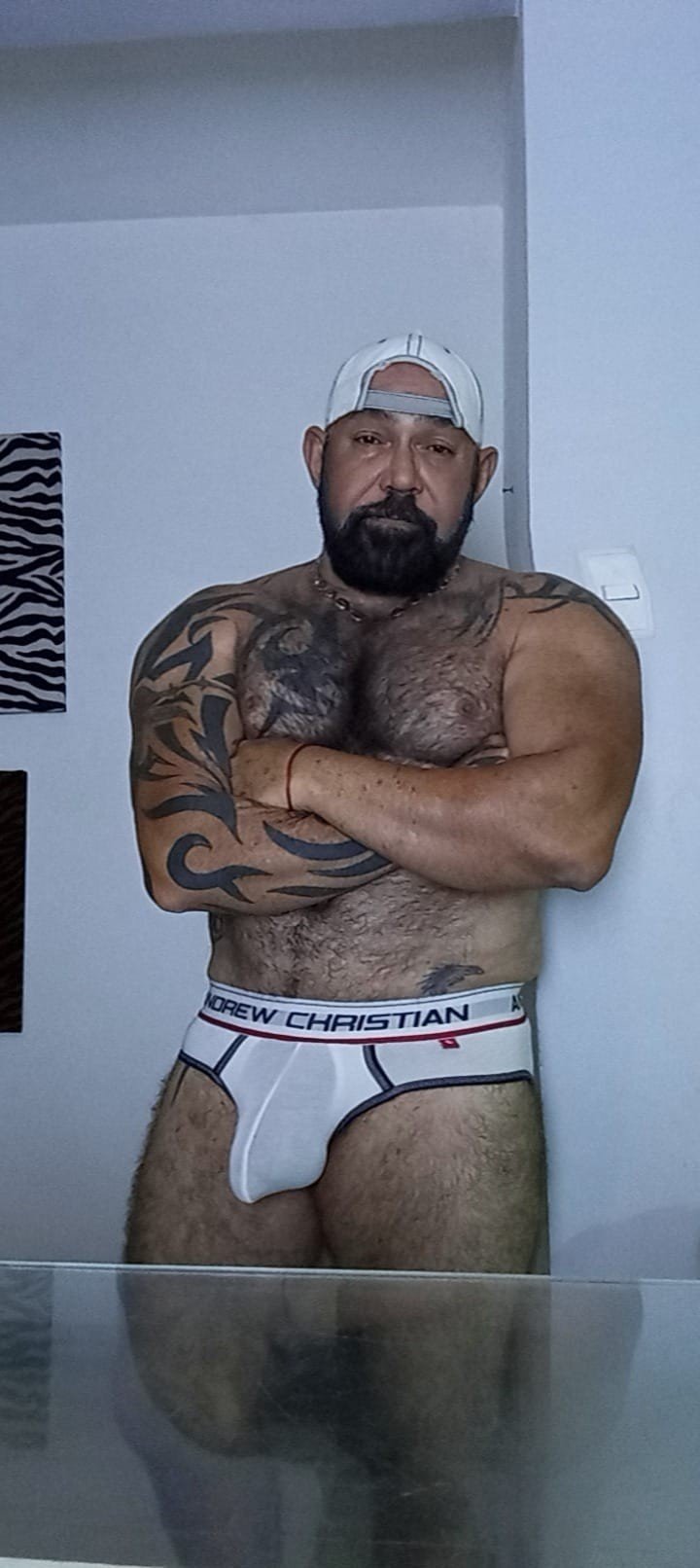 Album by DirtyDaddyFunStuff with the username @DirtyDaddyPorn, who is a verified user,  July 3, 2024 at 10:50 PM and the text says '#hairy #underwear'