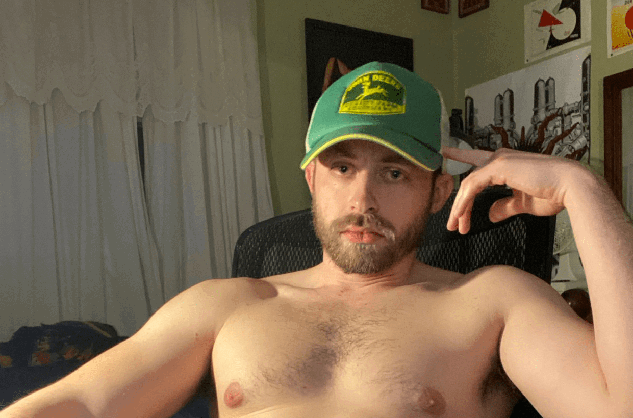 Album by DirtyDaddyFunStuff with the username @DirtyDaddyPorn, who is a verified user,  May 1, 2024 at 10:51 PM and the text says '#butch #studs #hairy #otters #bears #daddies'