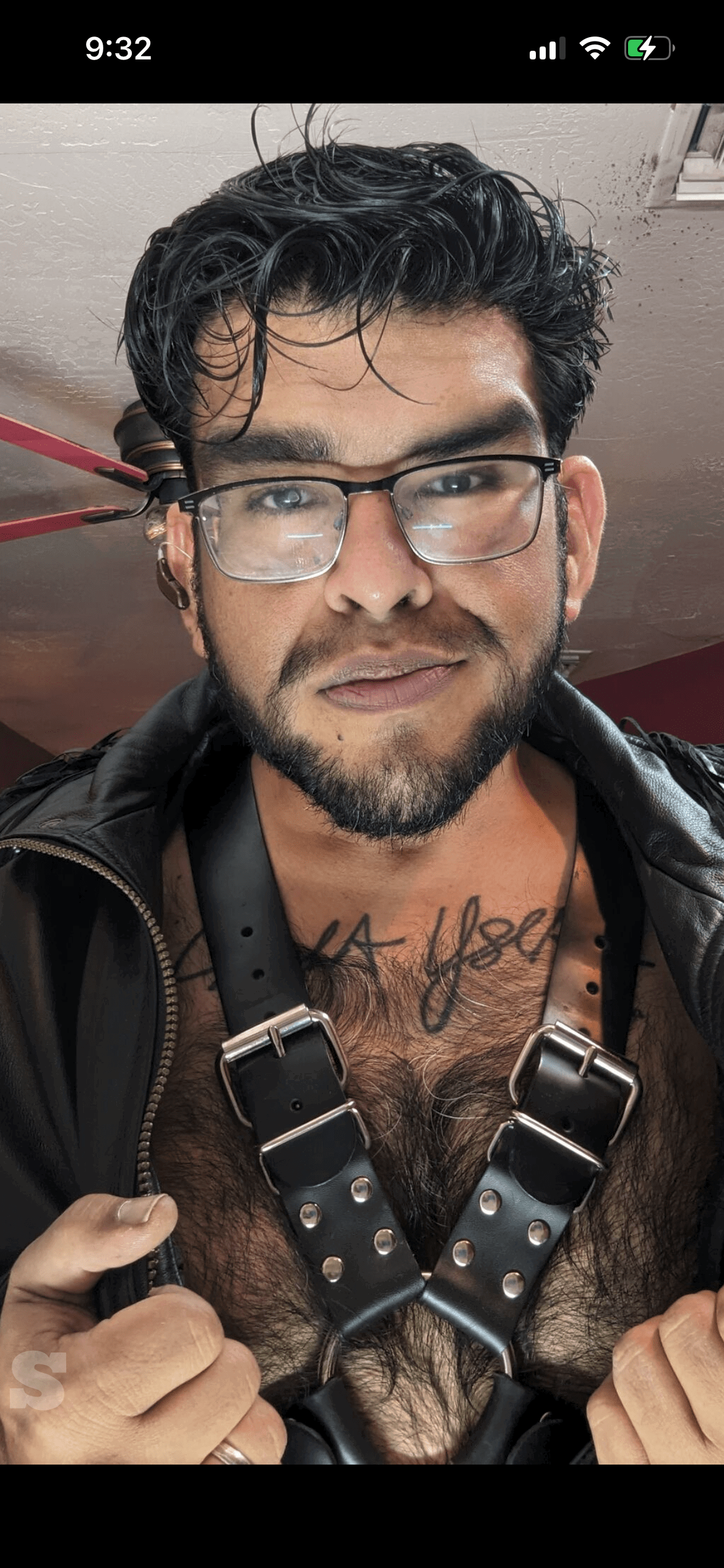 Album by DirtyDaddyFunStuff with the username @DirtyDaddyPorn, who is a verified user,  March 8, 2024 at 1:26 AM and the text says '#hairy Beary!  #bears #otters #beards #leather'