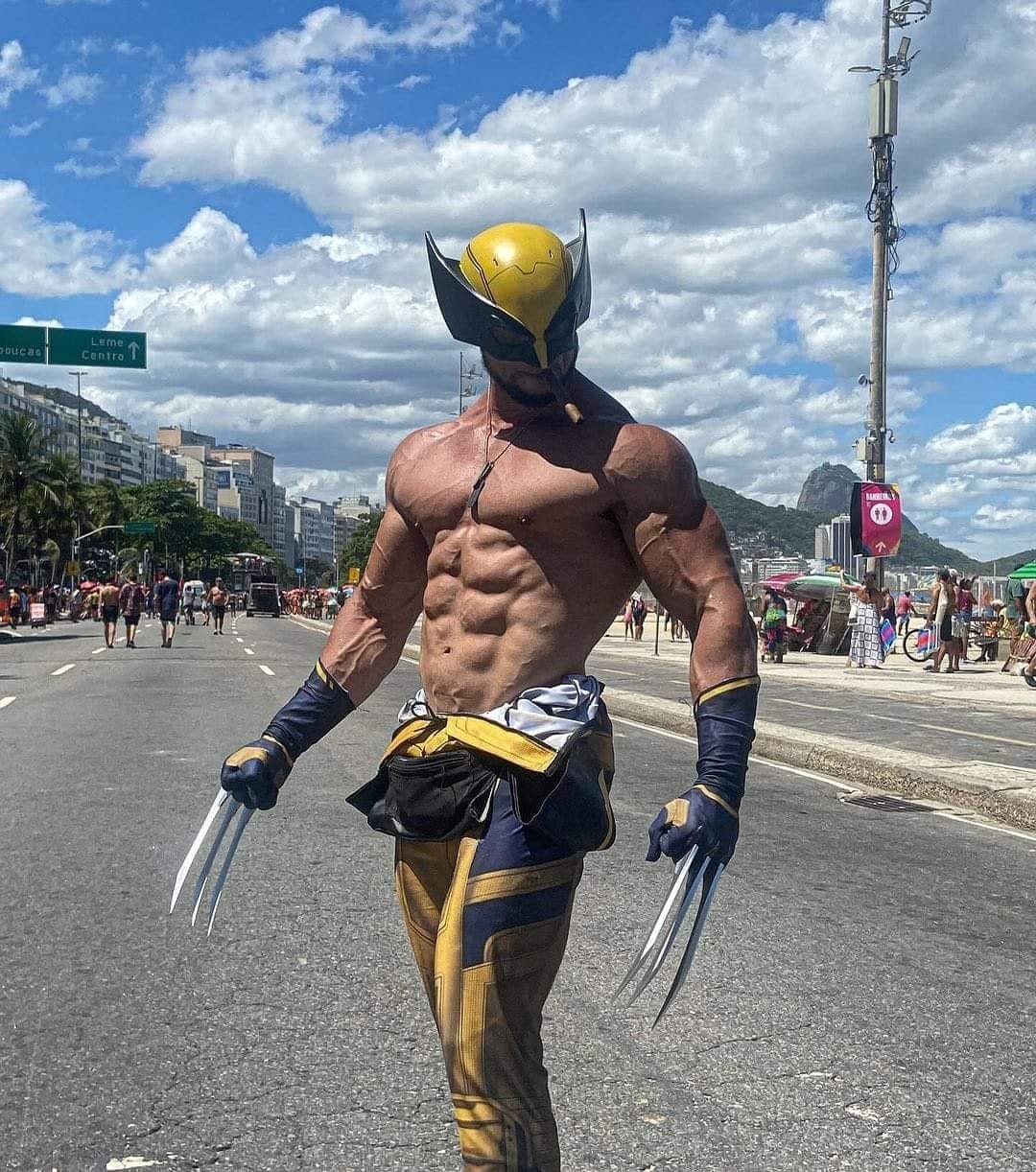 Photo by DirtyDaddyFunStuff with the username @DirtyDaddyPorn, who is a verified user,  May 9, 2024 at 12:24 AM and the text says 'Wolverine #muscles #marvel #buff #abs'