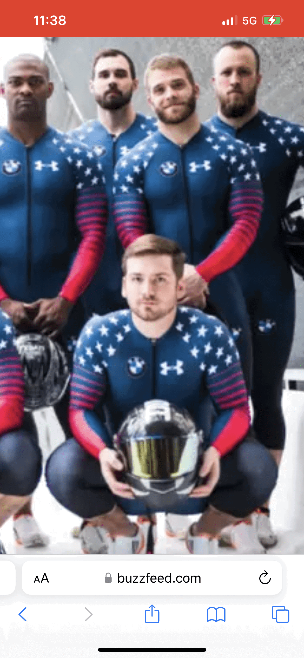 Photo by DirtyDaddyFunStuff with the username @DirtyDaddyPorn, who is a verified user, posted on December 4, 2023 and the text says '#sports #bobsled #muscles #uniforms #olympics'