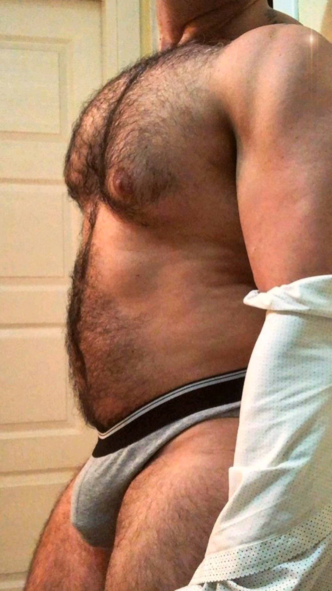 Album by DirtyDaddyFunStuff with the username @DirtyDaddyPorn, who is a verified user,  June 30, 2024 at 8:56 PM and the text says '#hairy #manly #muscles #butch #mustache #furry  #daddy'