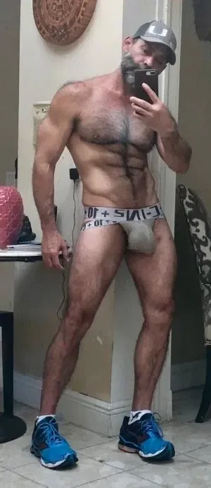 Photo by DirtyDaddyFunStuff with the username @DirtyDaddyPorn, who is a verified user,  April 14, 2024 at 12:18 AM and the text says 'Jockstrap Saturday 1  #jocks #Jockstraps #underwear #ass #fucking #hung #lockerrooms #sports #manly'