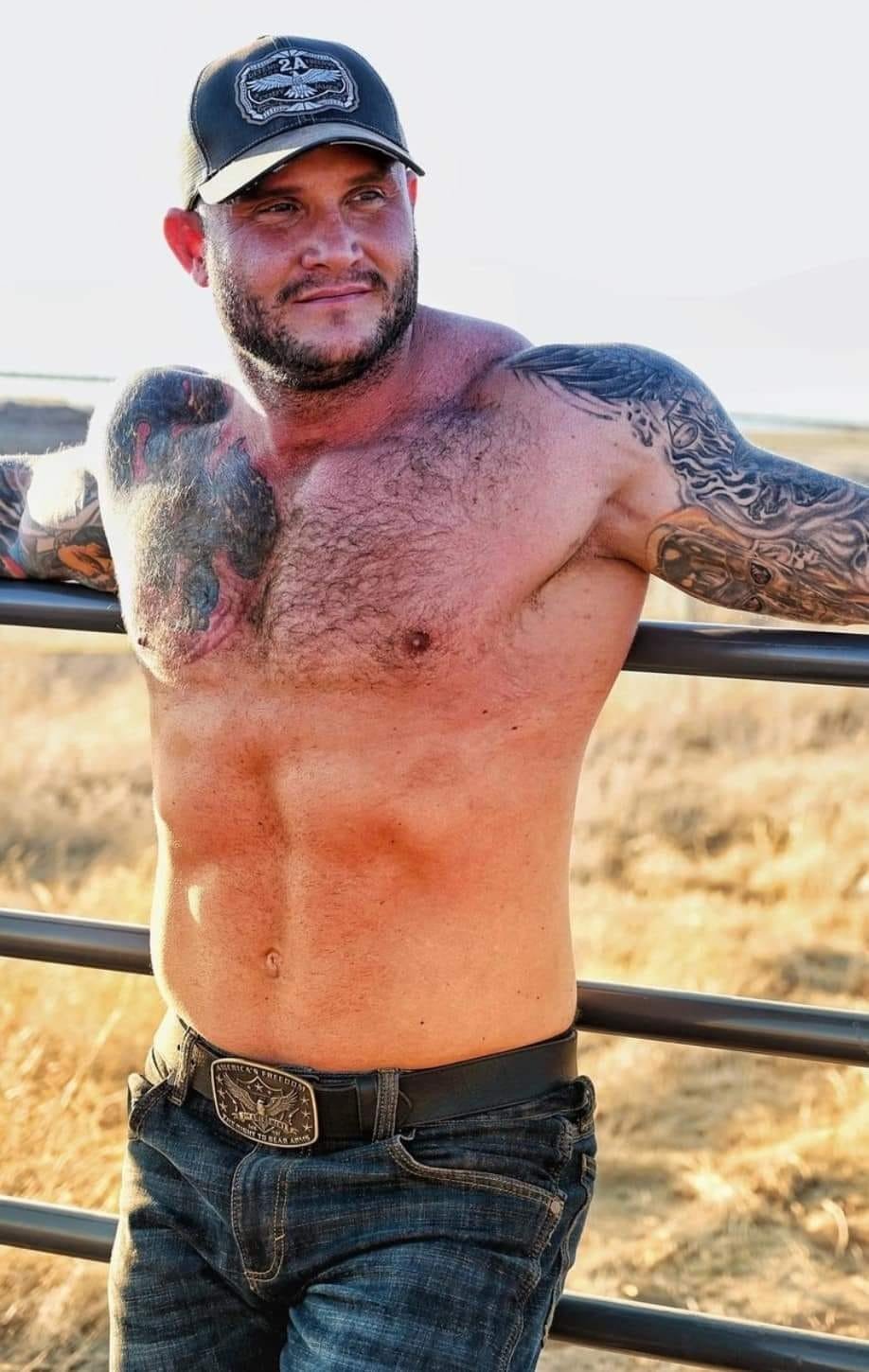 Album by DirtyDaddyFunStuff with the username @DirtyDaddyPorn, who is a verified user,  July 3, 2024 at 11:18 PM and the text says '#farmers and #cowboys 2'