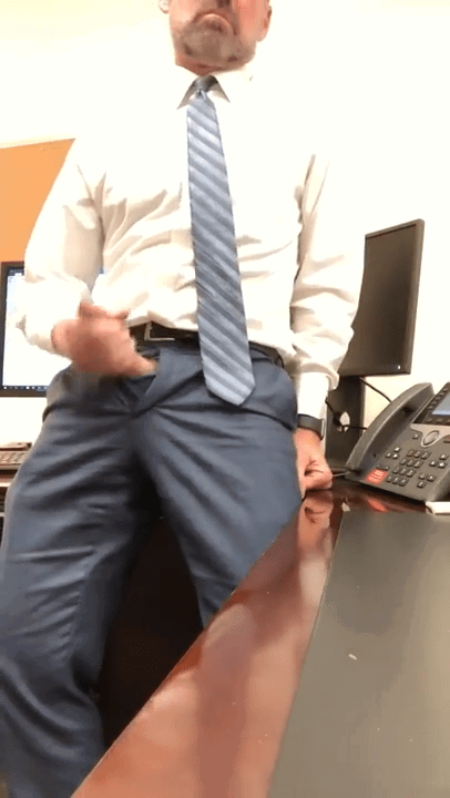 Photo by DirtyDaddyFunStuff with the username @DirtyDaddyPorn, who is a verified user,  April 13, 2024 at 5:28 PM and the text says 'Big Dicks 3 #hung #suits #officesex #cum'