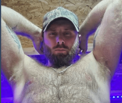 Album by DirtyDaddyFunStuff with the username @DirtyDaddyPorn, who is a verified user,  May 1, 2024 at 12:17 AM and the text says 'Men 3 #muscles #hairy #buff #otters #manly #counryboys'