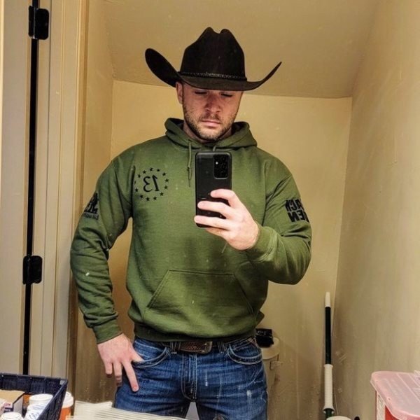 Photo by DirtyDaddyFunStuff with the username @DirtyDaddyPorn, who is a verified user,  January 28, 2024 at 8:12 PM and the text says '#Cowboys and #countryboys 41'