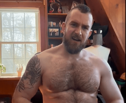 Photo by DirtyDaddyFunStuff with the username @DirtyDaddyPorn, who is a verified user,  May 1, 2024 at 12:11 AM and the text says 'Men 2 #cum #buff #beards #bears #hairy #hung'
