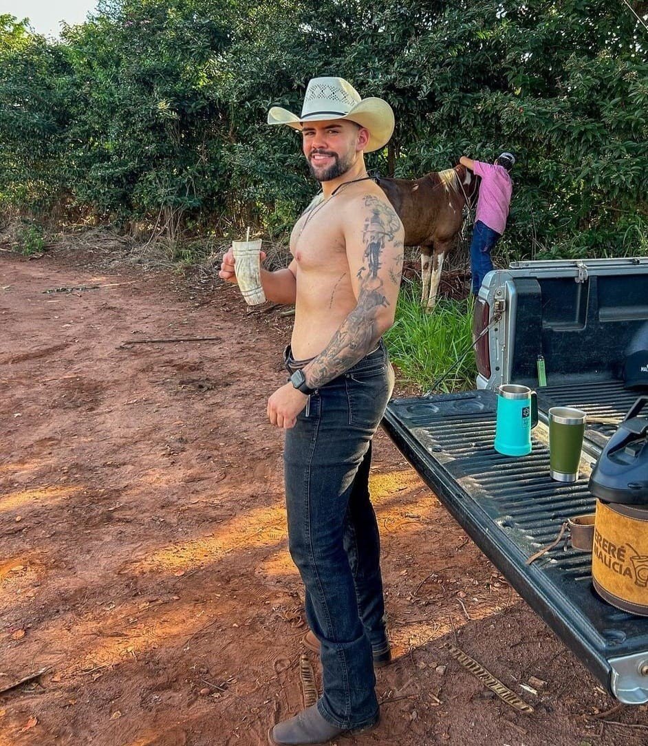 Photo by DirtyDaddyFunStuff with the username @DirtyDaddyPorn, who is a verified user,  February 12, 2024 at 9:55 PM and the text says '#uniforms #military #jockstraps #jocks #hairy #cowboys'