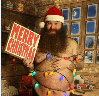 Photo by DirtyDaddyFunStuff with the username @DirtyDaddyPorn, who is a verified user,  February 15, 2024 at 1:30 AM and the text says '#santa and #kilts and Hotties'