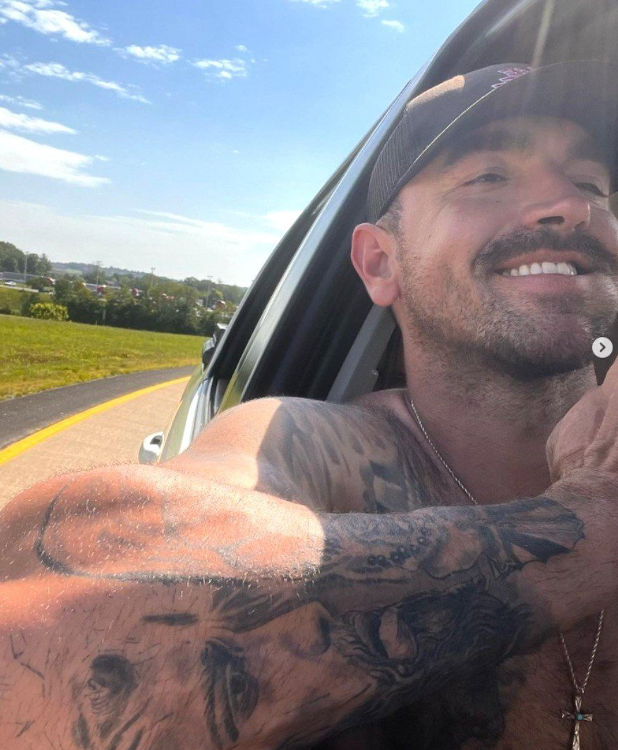 Photo by DirtyDaddyFunStuff with the username @DirtyDaddyPorn, who is a verified user,  January 9, 2024 at 6:18 PM and the text says '#farmers #countryboys #cowboys #muscles #tats #armpits #hairy'
