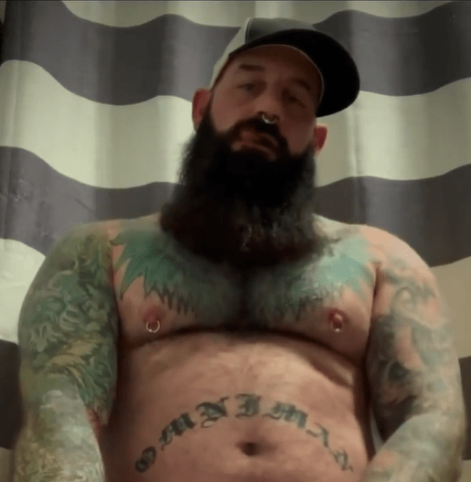 Photo by DirtyDaddyFunStuff with the username @DirtyDaddyPorn, who is a verified user,  May 2, 2024 at 8:49 PM and the text says 'Hot 21 #otters #hairy #hung #cowboys #showers #gyms #bald #beards #stubble #tats #armpits'