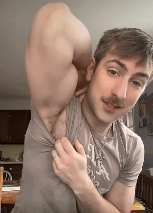 Photo by DirtyDaddyFunStuff with the username @DirtyDaddyPorn, who is a verified user,  April 27, 2024 at 8:58 PM and the text says 'Fun Stuff #armpits'
