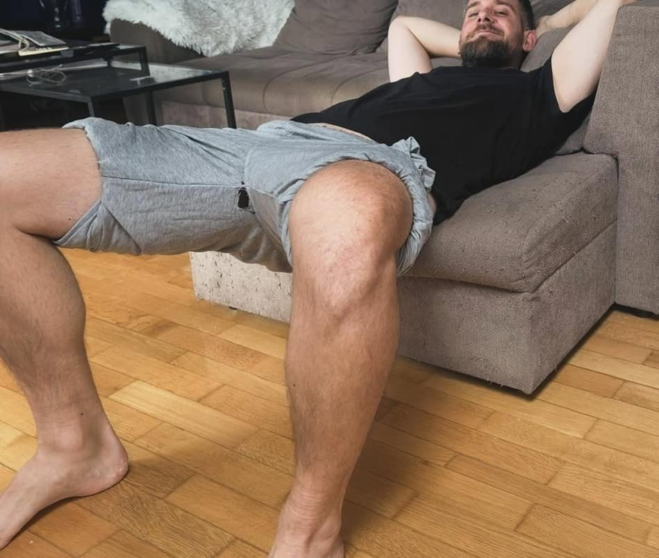 Photo by DirtyDaddyFunStuff with the username @DirtyDaddyPorn, who is a verified user,  April 3, 2024 at 5:56 PM and the text says '#feet and #hairy Hunks'