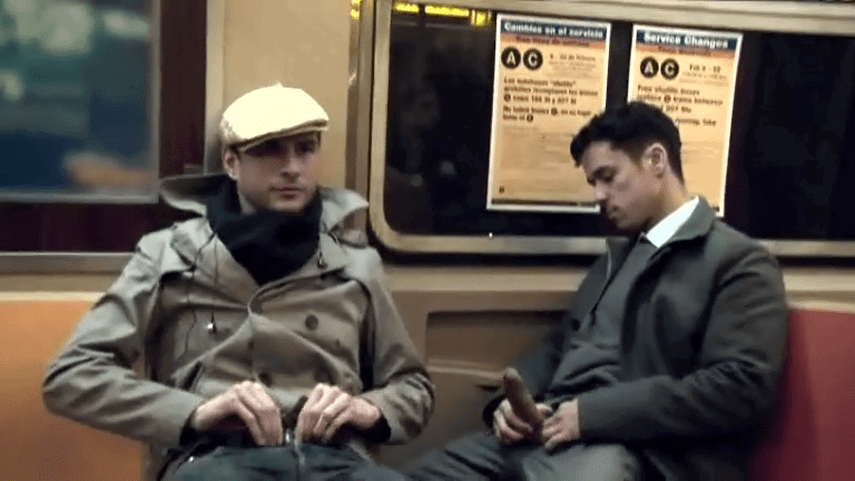 Photo by DirtyDaddyFunStuff with the username @DirtyDaddyPorn, who is a verified user,  April 24, 2024 at 7:05 PM and the text says 'Subway Sex #subway #train #public #hung #oral #blowjobs #uncut #cum #cumsht #suits'