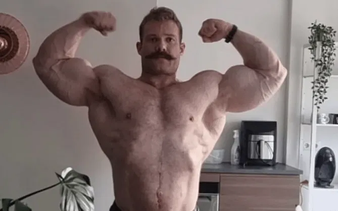 Album by DirtyDaddyFunStuff with the username @DirtyDaddyPorn, who is a verified user,  May 1, 2024 at 11:02 PM and the text says 'HOT fun #muscles #hairy'