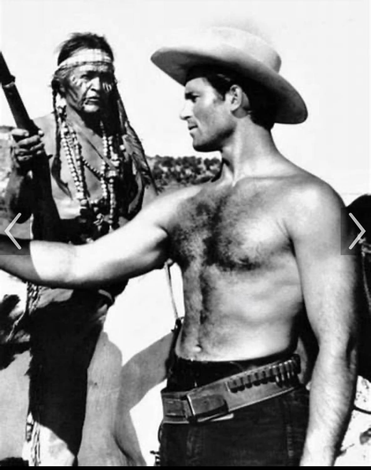 Photo by DirtyDaddyFunStuff with the username @DirtyDaddyPorn, who is a verified user,  January 4, 2024 at 7:42 PM and the text says '#vintage #hairy #cowboy #moviestars'