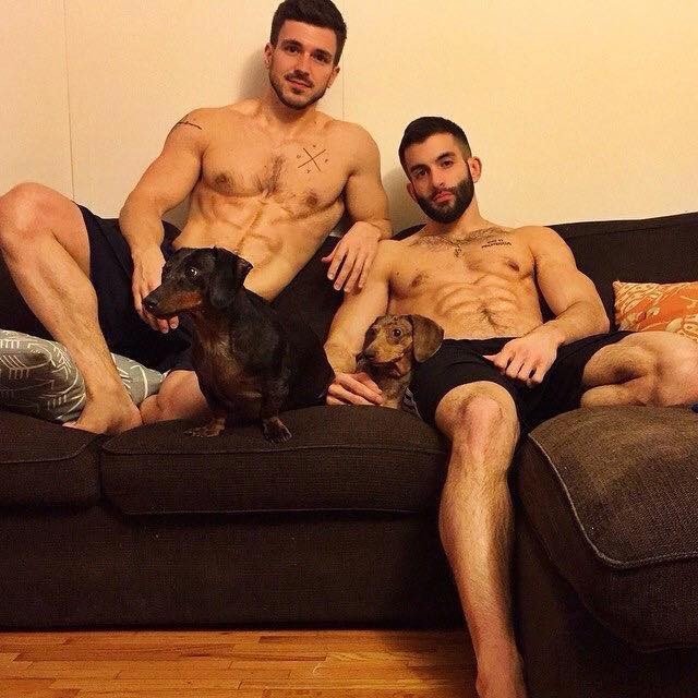 Album by DirtyDaddyFunStuff with the username @DirtyDaddyPorn, who is a verified user,  April 28, 2024 at 10:53 PM and the text says 'Wow4 #lovers #hairy #otters #muscles #beards'