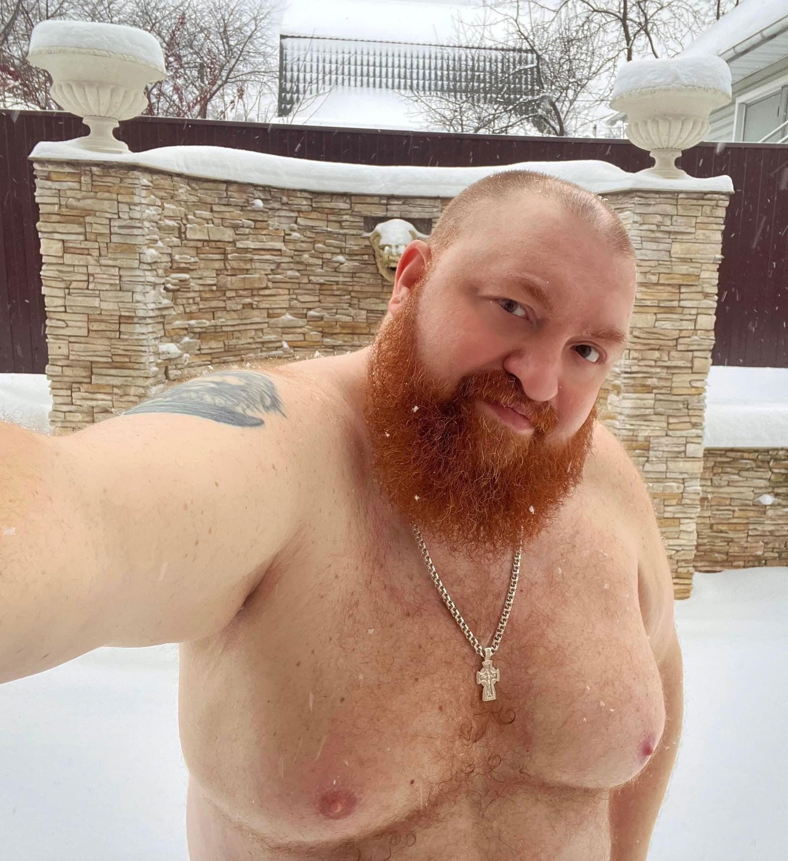 Album by DirtyDaddyFunStuff with the username @DirtyDaddyPorn, who is a verified user,  January 8, 2024 at 10:38 PM and the text says '#gingers #bears and #hairy #wrestlers....grrr'