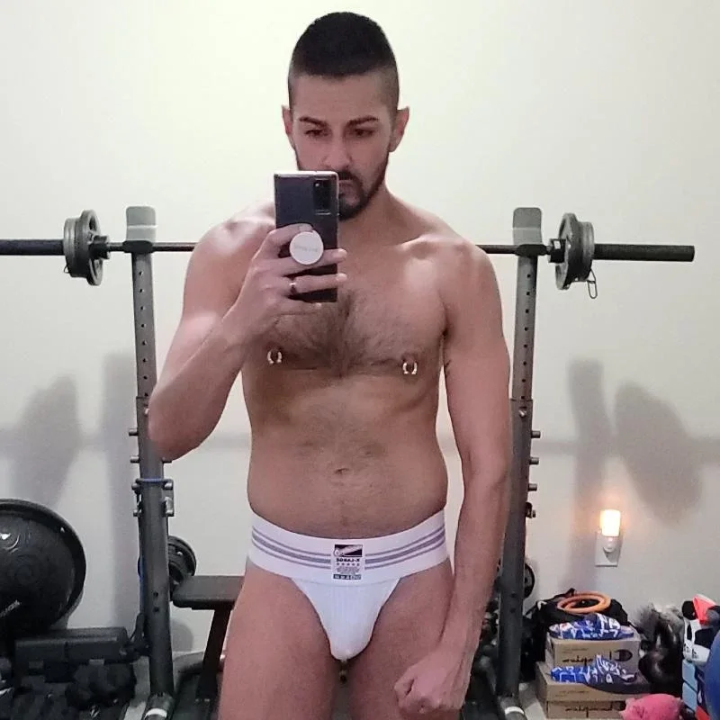 Photo by DirtyDaddyFunStuff with the username @DirtyDaddyPorn, who is a verified user,  April 1, 2024 at 9:05 PM and the text says '#muscles #hung #jockstraps #underwear #hairy'