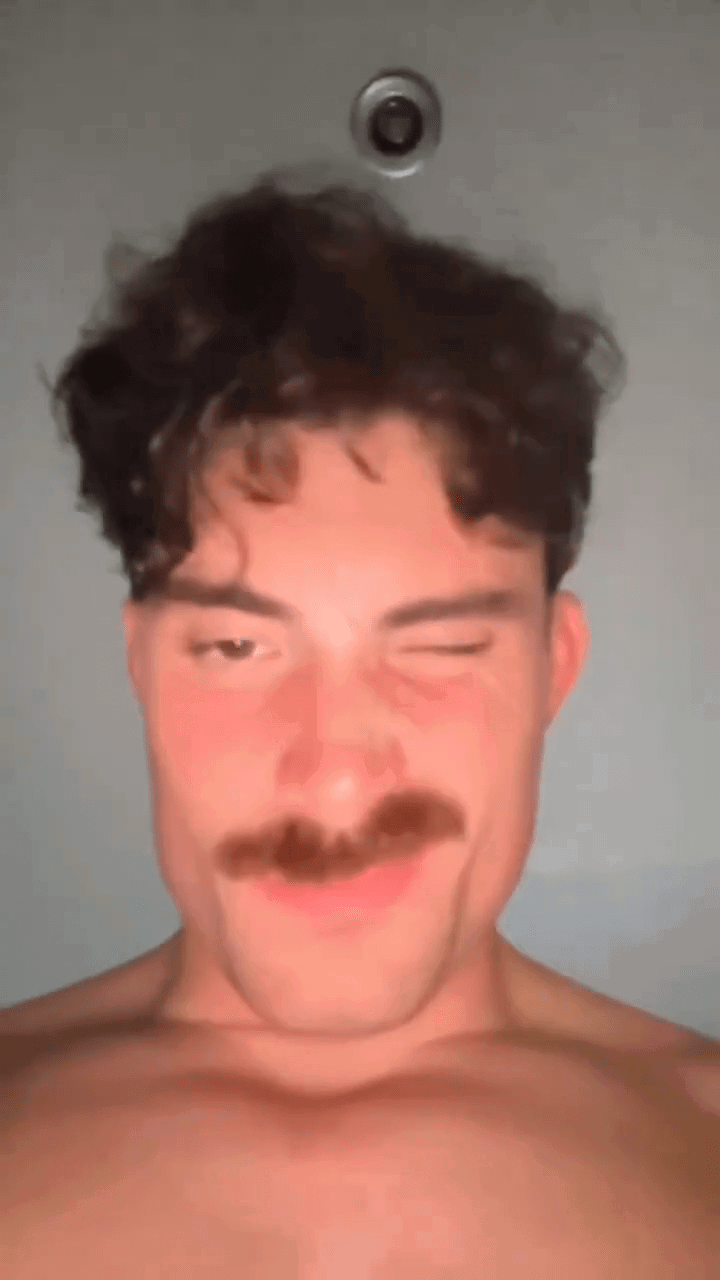 Album by DirtyDaddyFunStuff with the username @DirtyDaddyPorn, who is a verified user,  June 6, 2024 at 12:55 AM and the text says 'Pornstache Muscle Jerk'