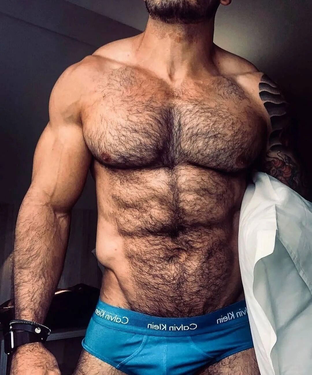 Album by DirtyDaddyFunStuff with the username @DirtyDaddyPorn, who is a verified user,  June 30, 2024 at 8:56 PM and the text says '#hairy #manly #muscles #butch #mustache #furry  #daddy'