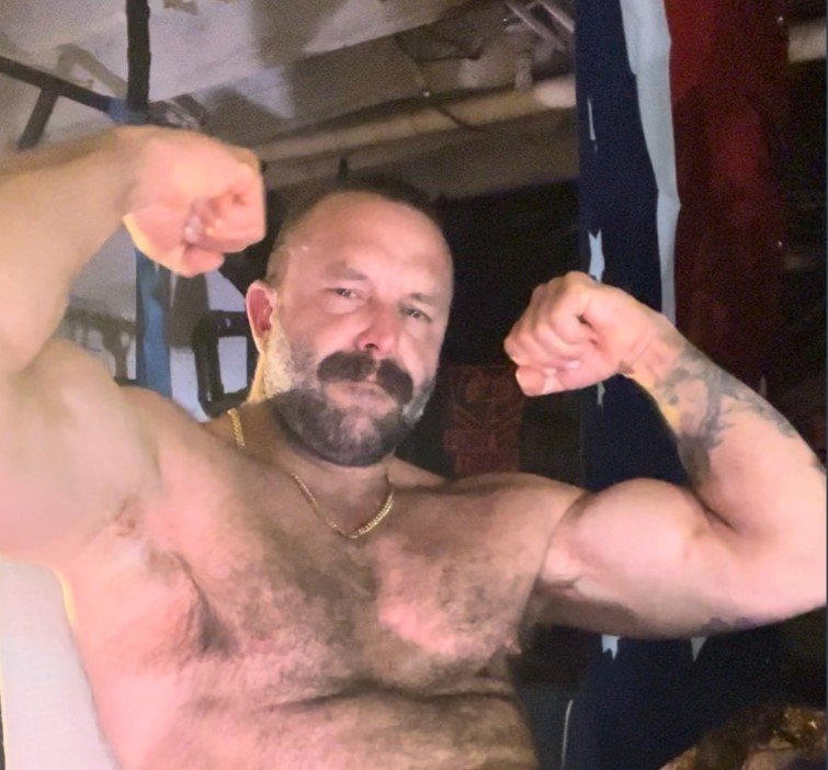 Album by DirtyDaddyFunStuff with the username @DirtyDaddyPorn, who is a verified user,  December 8, 2023 at 9:35 PM and the text says '#studly #manly men'