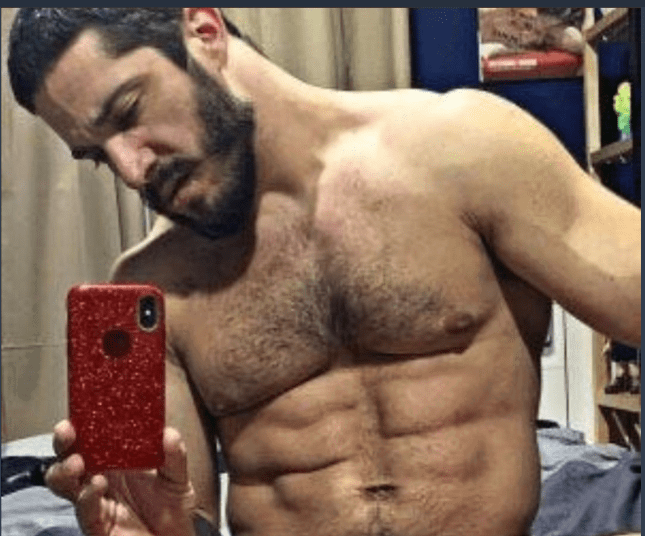 Album by DirtyDaddyFunStuff with the username @DirtyDaddyPorn, who is a verified user,  January 22, 2024 at 7:42 PM and the text says '#hairy and hot men 8'